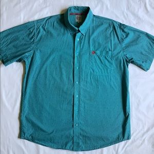 Cinch Western Button-Down Shirt Men's Size Large Short Sleeve Polka Dot | Rodeo